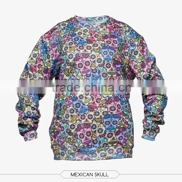 Fashion Mexican Scull High Quality 3d Digital Print Fullprint Crewneck Sweatshirt Spring Autumn Unisex Custom Oversized Pullover photo-5