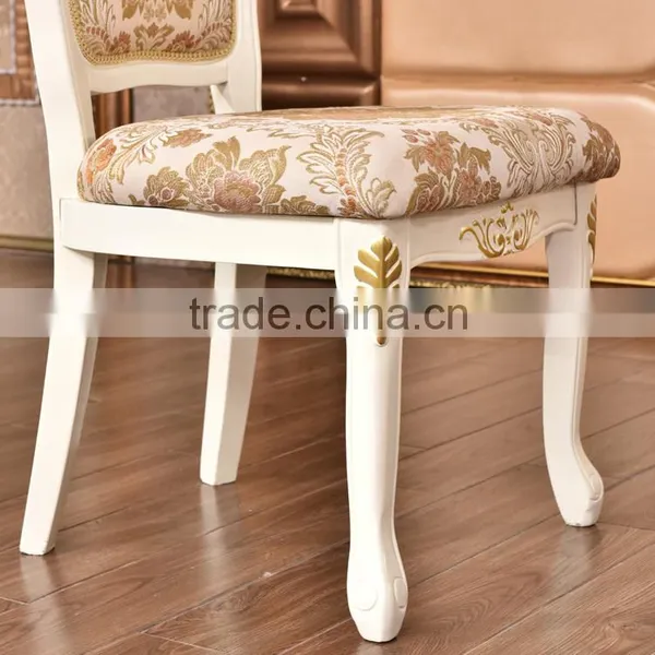 French Luxury Armless Chair Antique Gold Painted Guest Chairs photo-4