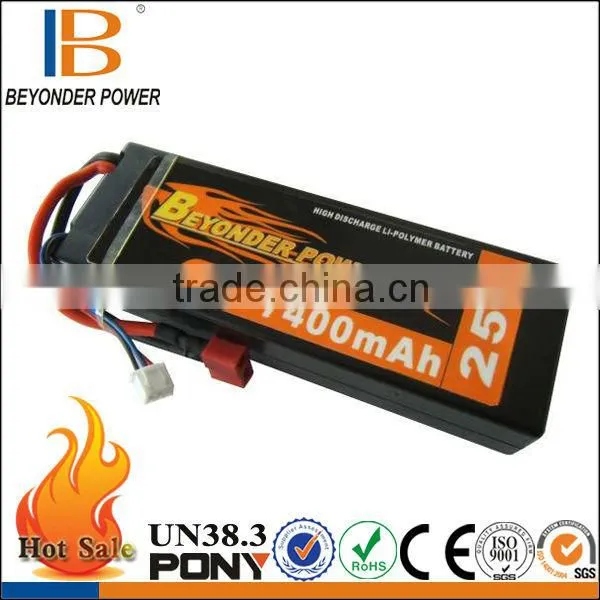 Beyonder Power Rechargeable Battery Powered Kettle for Airplane/car/toy, Discharge Rate 25C, High Capacity 7400mAh 7.4V