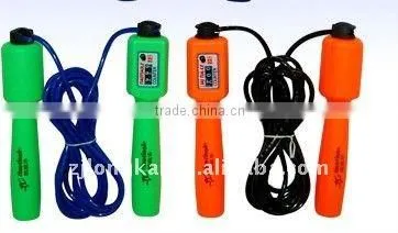 Hot sale samll plastic jump rope with skipping counter pedometer