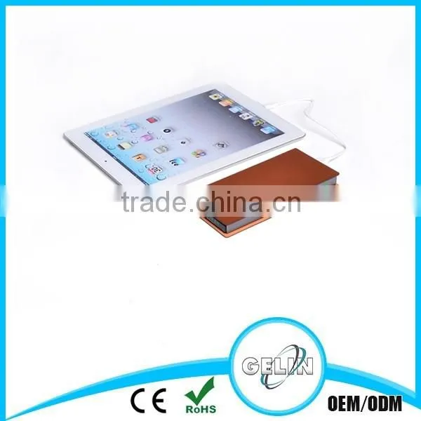 2015 Black/yellow/brown Colors Free Real Capacity Best Quality Power Bank Charger With pu Cover photo-3