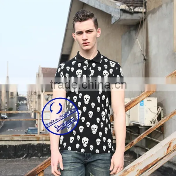 Men High Quality Allover Print Polo T Shirt photo-3