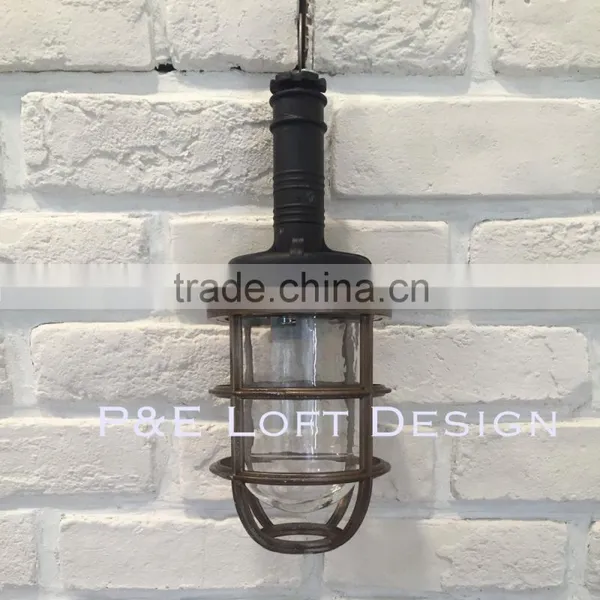 <HOT>Taiwna Made 12V/24V/110V IP56 Watertight Steel LOFT STYLE Vintage Hanging Light photo-3