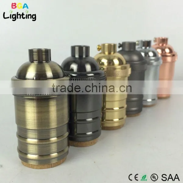 CE E27 Brass Vintage Edison Pendant Light Socket For DIY Ceiling Light photo-6