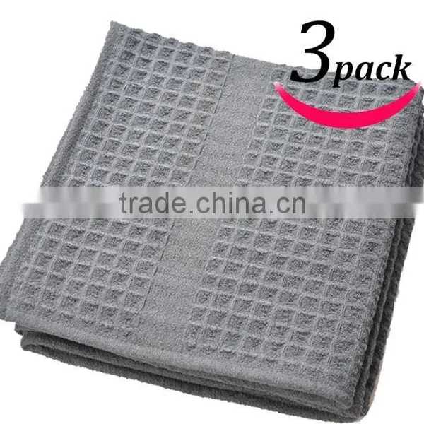 Sinland Microfiber Waffle Weave Kitchen Towels Dish Cloth 16inch X 26 Inch Grey photo-4