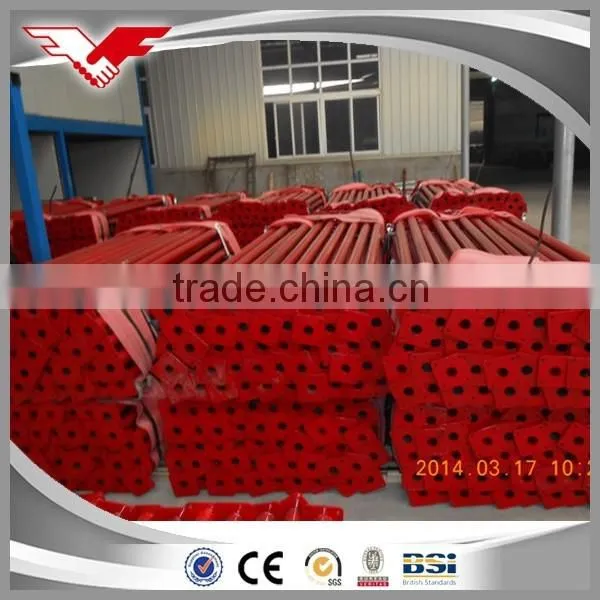 construction companies painted shoring props / scaffolding material