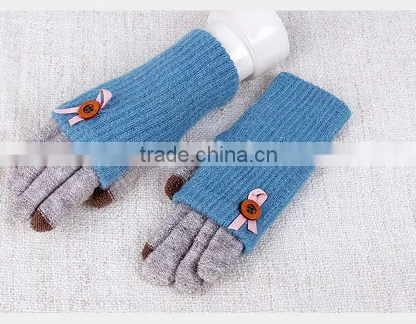 Cute Designed For Girls Twin Set Touch Screen Gloves For Christmas Gift photo-2