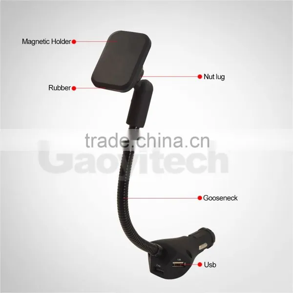 Universal Hot Sale Family Three USB Port Car Charger Holder Magnetic Car Holder Charger photo-5