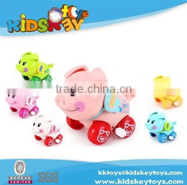 2015 New Product Wind up Plastic Toy Pig Wind up Toy Small Wind up Motors