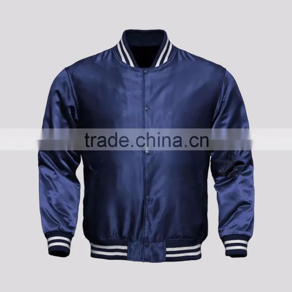 SATIN VARSITY JACKET