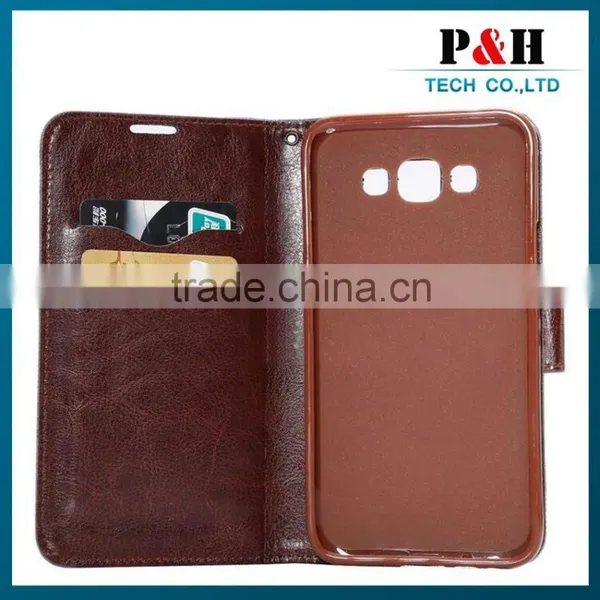 Leather Phone Case,leather Flip Case for Samsung Galaxy e7 photo-3