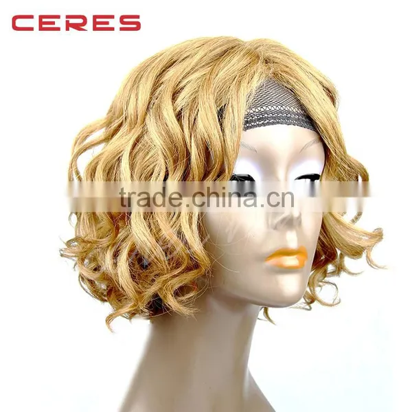Ombre Lace Front Wig Cheap Fashion Female Beauty Two-tone Human Hiar Wigs African American Short Curly Wig For Black Women photo-5