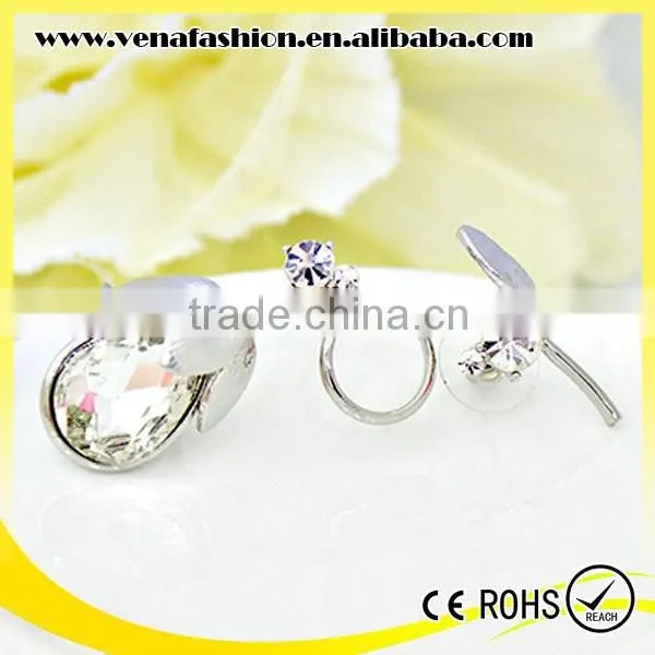 Guangdong Manufacturer Crystal Flower Lily Ear Cuff photo-6