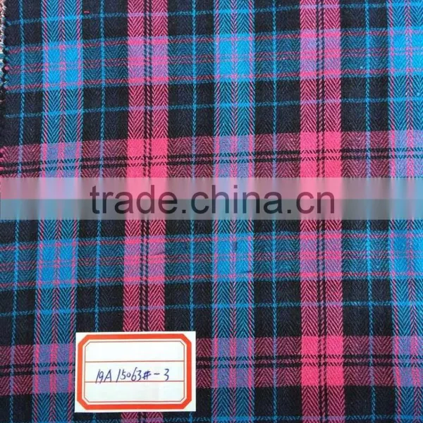 Weaving 100% Cotton Check Shirt Fabric Open End Fabric photo-2