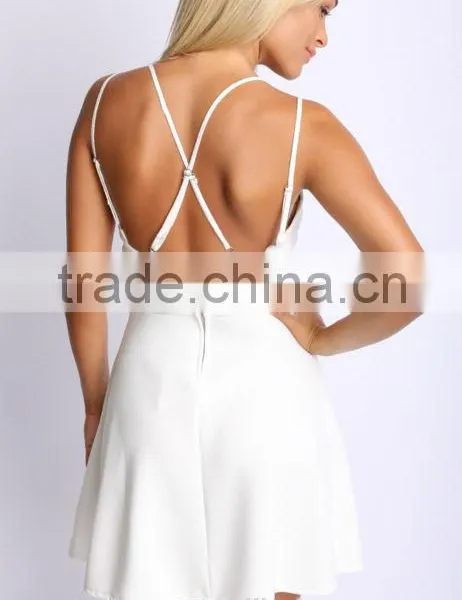 Latest India Wholesale Clothing Sleeve Deep V Neck Back Across Summer Midi Dress in Boho photo-4