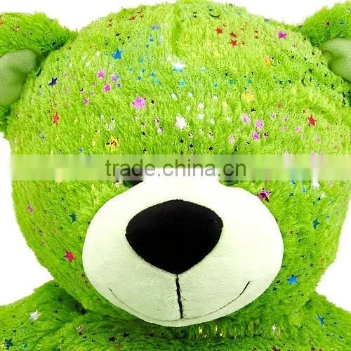 Plush Teddy Bear With Glitter Fabric Kids Toys Promo Toys Chubby Bear photo-3