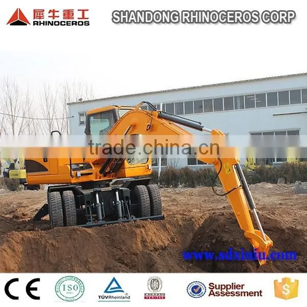 12ton Soil Digger Wheel Excavator Small Digging Machine photo-6