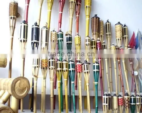 2016 Bamboo Crafts Torch for Holidays the Torch Festival /bamboo Torch Citronella Candle/colorfull Bamboo Torch