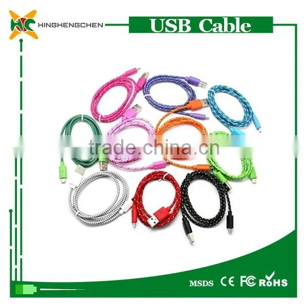 Mike V8 Braided Wire Micro Usb Charging Cable for Samsung 1m Length Red.blue,green,black photo-2