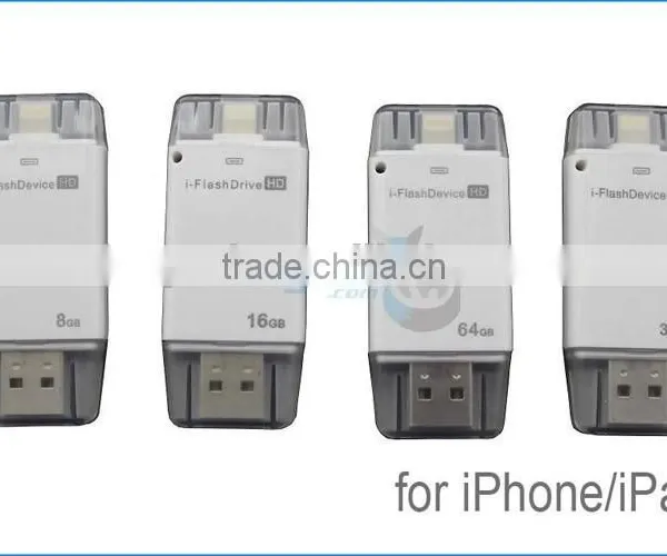 Bulky Wholesale OTG USB2.0 Flash Drive 8GB 16G 32G 64G USB OTG Memory Sticks for IPad 2/3/4/5/6/Air,for IPhone 4/5/6/6S/Plus/7 photo-2