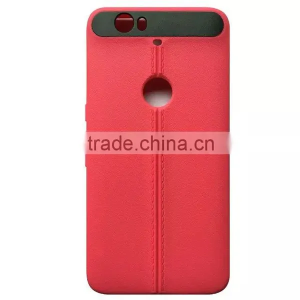 Mobile Phone & Accessories Latest Two Line Design TPU Leather Shockproof Anti-Friction Cell Phone Case for Google Nexus 6p photo-6