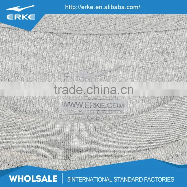 ERKE Wholesale Round Neck Blank Gray Blue Black 100%cotton Mens t Shirt photo-6