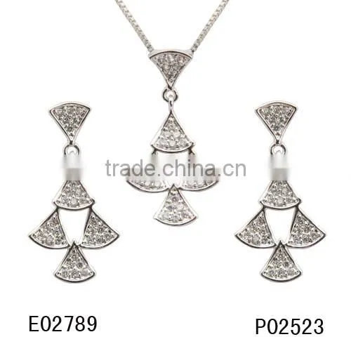 Zircon Jewelry Set&Zircon Silver Necklace/Earring Set Made With Gemstone Jewelry Elements photo-6