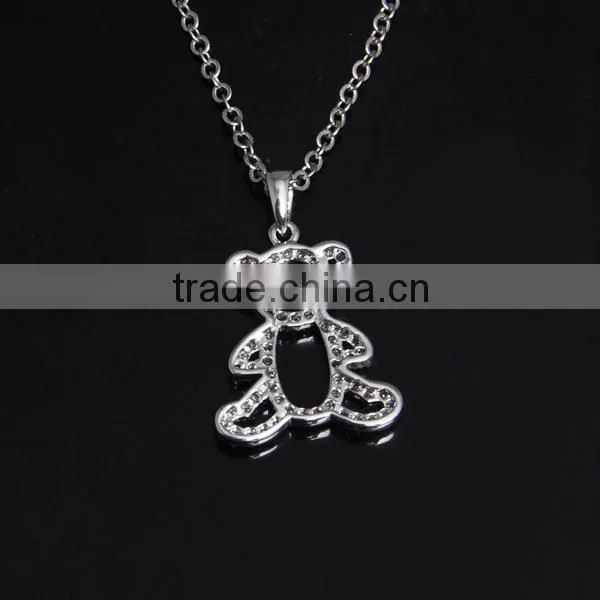 Silver Plated Diamond Pendant/clear Zircon Pendant/fashion Custom Pendant photo-2