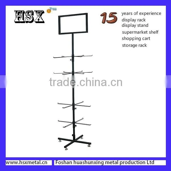 3 Tiers Wholesale Rotating Hanging Clothing Display Rack HSX-S1043 photo-2
