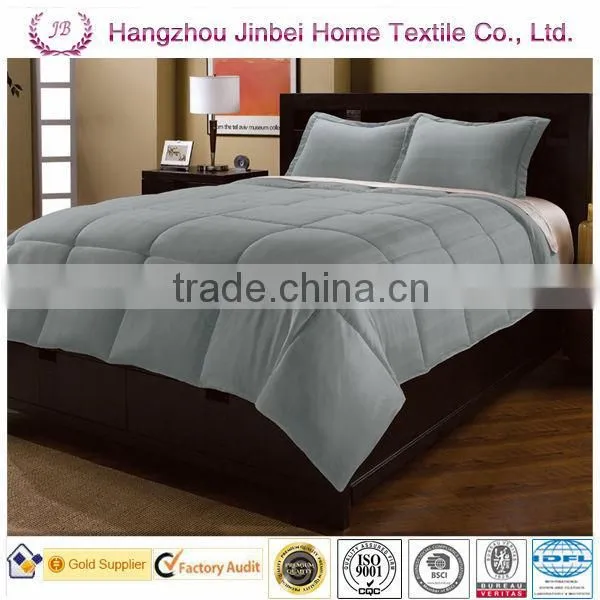 Strip Solid Color Square Down Alternative Comforter/Microfiber Quilt/polyester Duvet photo-4