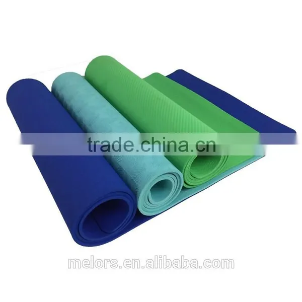 Melors 2016 New TPE Yoga Mat Custom Logo TPE Yoga Mat OEM Wholesale Custom Label TPE Yoga Mat For Fitness photo-2
