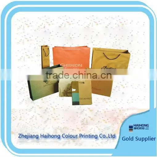 OEM Luxury Customized Kraft Paper Bag Printing With Competive Price