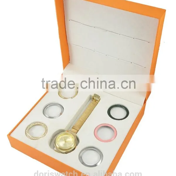New Mdoels for Watch Packing Boxes Orange Case for Gift Set Watch With Many Colorful Changeable Bezals Paper Boxes photo-3