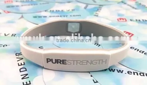 Rubber Wristband Pure Strength Silicone Bio Magnetic Bracelet photo-6