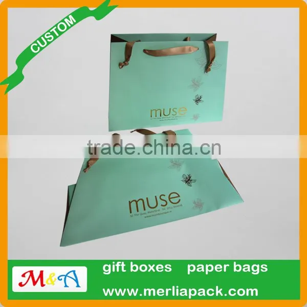 Aqua Boutique Butterfly Shopping Bag Girls Dress Satin Ribbon Clothing Trapezium Bags photo-3