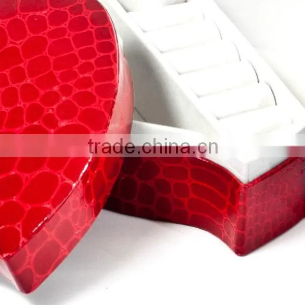 High Quality Heart Shape Paper Jewelry Gift Box With Velvet Pad photo-4