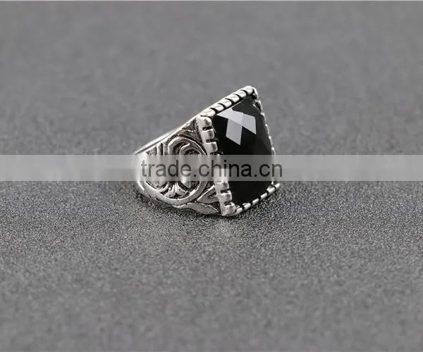 Black Stone Good Quality Italian Style Jewellery Gay Men Ring photo-3