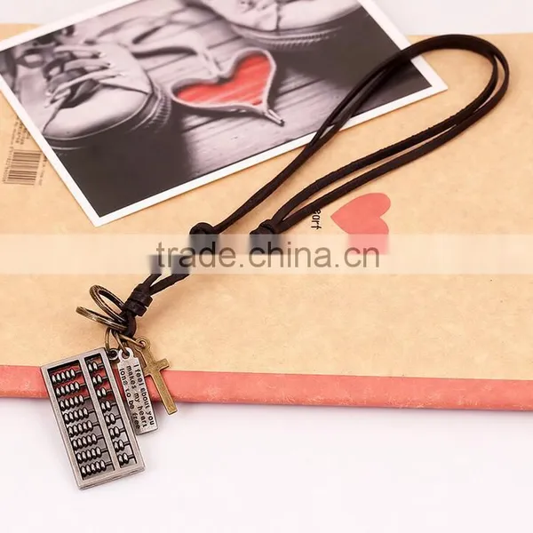 Hot Sale Simple Design Leather Necklace photo-3