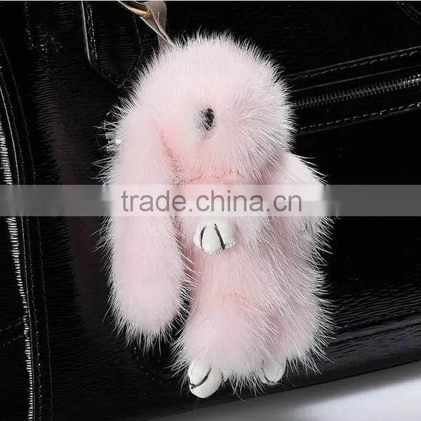 Adorable Rabbit Fur Bag Charm photo-2