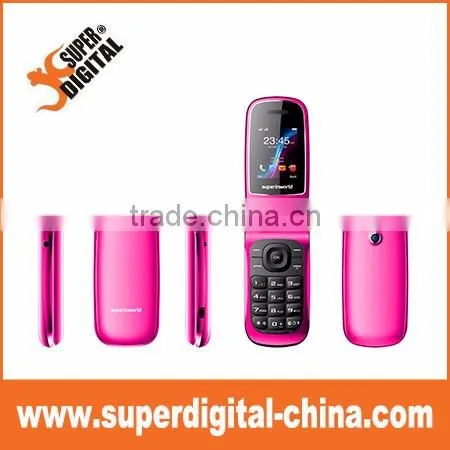 1.8 Inch TFT 2g Flip Feature Cell Phone Wcdma Mobile Phone Dual Sim With Camera
