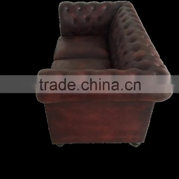 Chesterfield Leather Sofa ,chesterfields 2 Seater Dark Brown Color Sofa photo-4