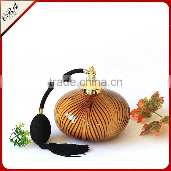 300ml Handmade Luxury Modern Leopard Print Art Cased Glass Perfume Bottle / Empty Airbag Scent Bottle photo-3