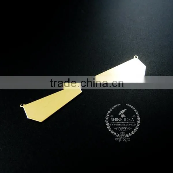 30.5*14mm Raw Brass Flat Pendant Charm DIY Pendant Charm Earrings Chandelier Jewelry Findings 1800159 photo-2