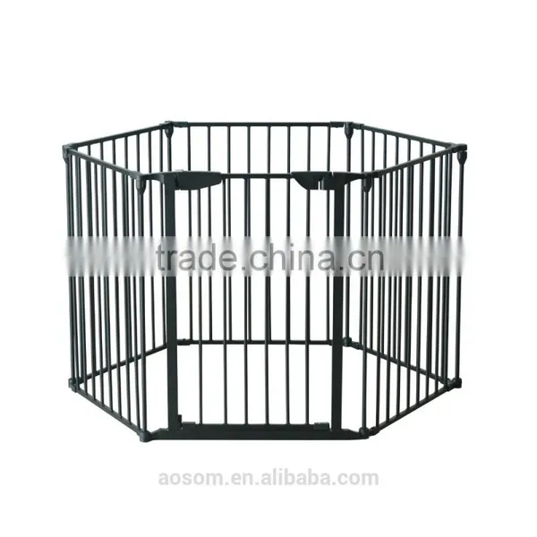 Pawhut Black Portable Dog Puppy Cage 6 Panel Pet Playpen photo-2