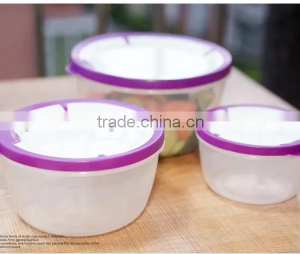 Hot Sale 3pcs Food and Fruit Storage Boxes ,plastic Storage Boxes,3 Color for Choice photo-3