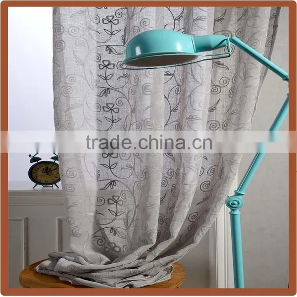 Polycotton Embroidery Joint Fabric Curtain /living Room Curtain photo-5