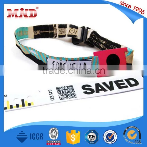 MDWW11disposable Rfid Wristbands for Events/350*15mm Fabric Woven Wristbands photo-2