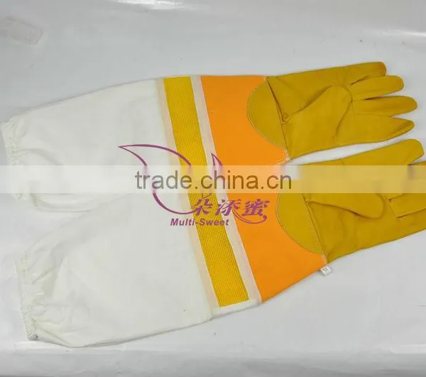 2014 Best Quality Ventilate Beekeeper Cotton Gloves/safety Beekeeper Gloves for Beekeeper Tool photo-2