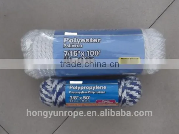 12 Strands White Solid Braided Polyester Rope, Derby Rope photo-5