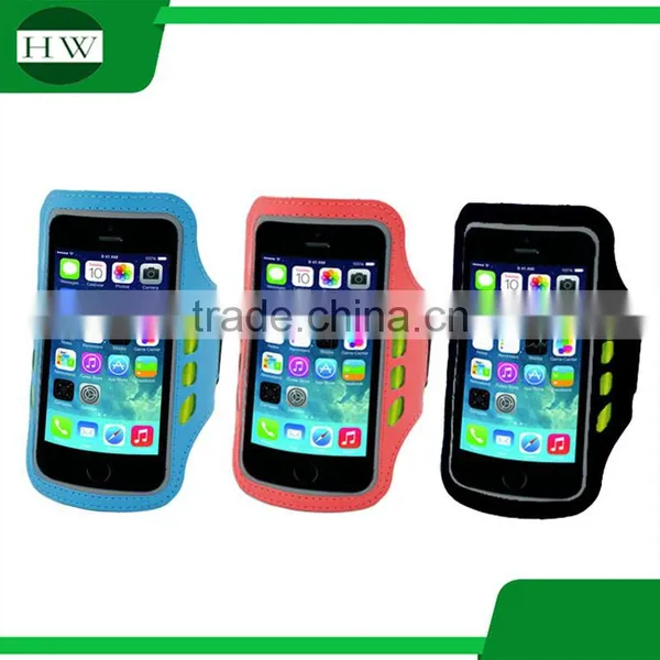 Outdoor Sport Accessories Logo Printed Luminous Armband Running Stretch Led Mobile Phone Armbag Arm Band photo-3